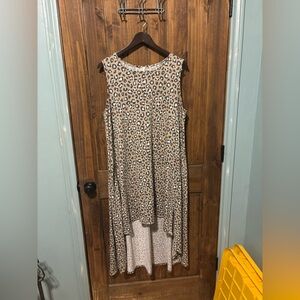 Leopard Print Sleeveless Dress
